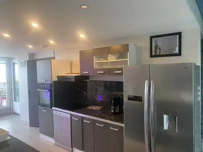 Cuisine ou kitchenette dans l'établissement Duplexe Fenay 15 min de dijon