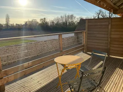 Balcon ou terrasse dans l'établissement L'ile chaumette