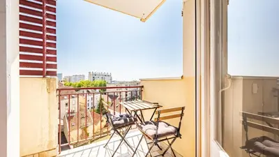 Balcon ou terrasse dans l'établissement Loft lumineux avec Netflix & parking privé, proche centre Dijon