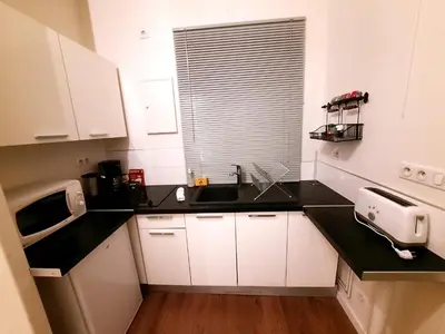 Cuisine ou kitchenette dans l'établissement Le Hoche - Apt 4 Personnes, 1 ch, Proche Gare