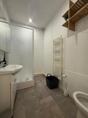 Salle de bains dans l'établissement Appartement cosy centre Lons Le Saunier