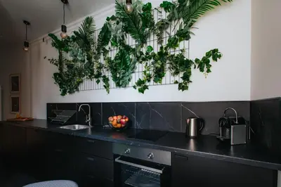 Cuisine ou kitchenette dans l'établissement L'appartement - Meursault