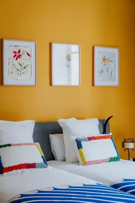 Un ou plusieurs lits dans un hébergement de l'établissement L'appartement - Meursault