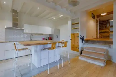 Cuisine ou kitchenette dans l'établissement Lancharre