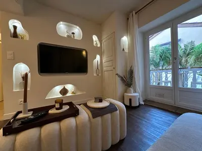 Télévision ou salle de divertissement dans l'établissement LES MALDIVES, T2, Balcon, Hyper centre Place aux Herbes