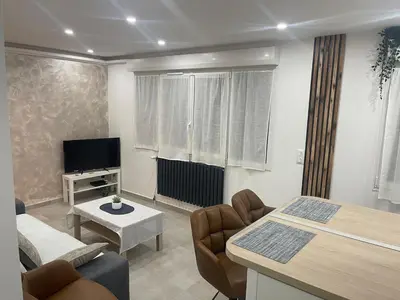 Télévision ou salle de divertissement dans l'établissement Chouette Appartement 21