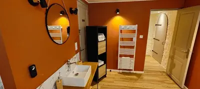 Salle de bains dans l'établissement Evasion Bourguignonne