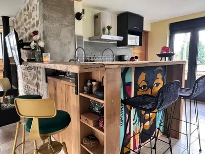 Cuisine ou kitchenette dans l'établissement La Grande Ourse