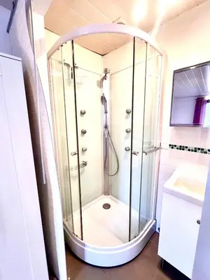 Salle de bains dans l'établissement Appartement en plein centre-ville Gare Darcy
