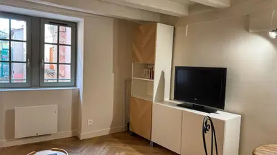 Télévision ou salle de divertissement dans l'établissement Le Studio Madeleine