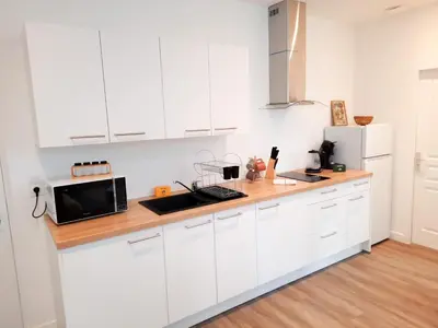 Cuisine ou kitchenette dans l'établissement Le Foch - Apt 4 Personnes, 1 ch, Proche Gare