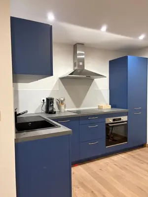 Cuisine ou kitchenette dans l'établissement L'AparT Savignien