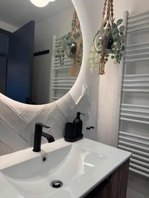 Salle de bains dans l'établissement Dijon Hypercentre - Loge de la chouette
