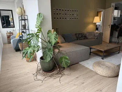 Coin salon dans l'établissement Beautiful and spacious T4 with garage, great location