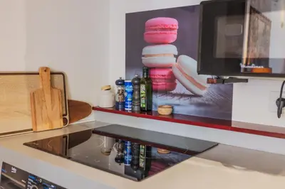 Cuisine ou kitchenette dans l'établissement Terrasse d'Aubonne