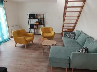 Coin salon dans l'établissement Maison de campagne