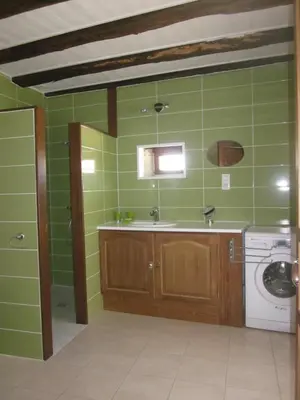 Salle de bains dans l'établissement Le gîte de la Petite Résie