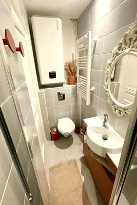 Salle de bains dans l'établissement Studio La Chouette