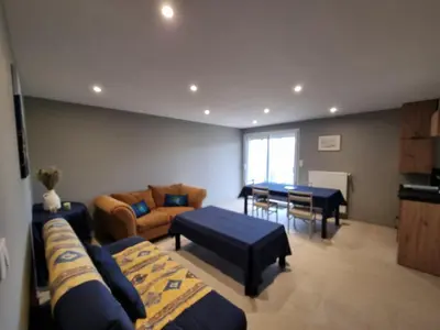 Coin salon dans l'établissement Appartement au cœur des vignes