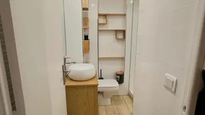 Salle de bains dans l'établissement Charmant T1 - Chevigny-St-Sauveur