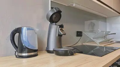 Cuisine ou kitchenette dans l'établissement Charmant T1 - Chevigny-St-Sauveur