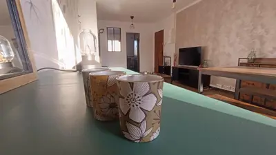 Télévision ou salle de divertissement dans l'établissement 2 Appartements 