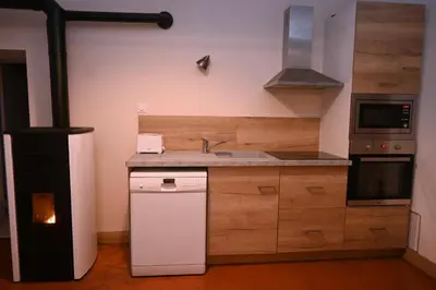 Cuisine ou kitchenette dans l'établissement Gîte des Hautes Côtes de Beaune