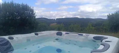Vue générale sur la montagne ou vue sur la montagne depuis la villa