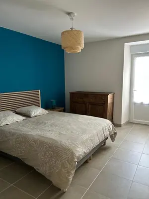Un ou plusieurs lits dans un hébergement de l'établissement Maison de campagne rénovée