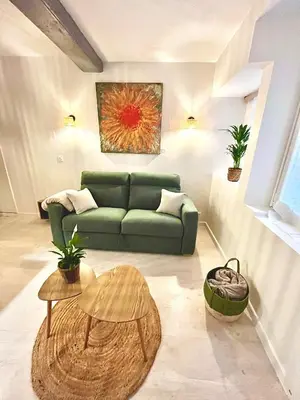 Coin salon dans l'établissement Le Rubis Dijon Centre Historique Logement Neuf