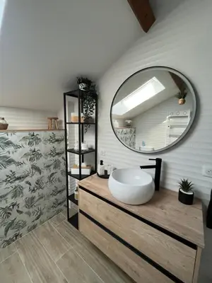 Salle de bains dans l'établissement Appartement type T2 Il Giardino Sospeso