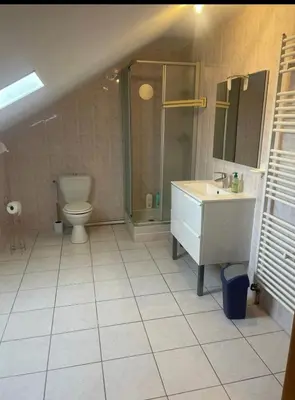 Salle de bains dans l'établissement Voyage