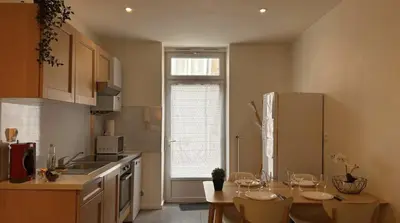 Cuisine ou kitchenette dans l'établissement Le St Antoine Central - Gare