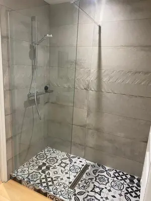 Salle de bains dans l'établissement Le lodge