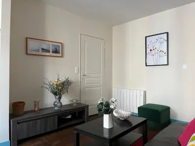 Coin salon dans l'établissement Appartement Buffon