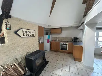 Cuisine ou kitchenette dans l'établissement Le Petit Moulin