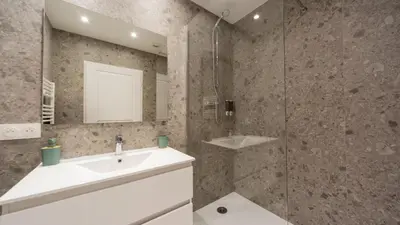Salle de bains dans l'établissement L'escapade des Herbes