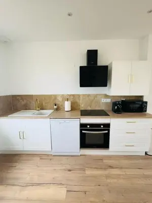 Cuisine ou kitchenette dans l'établissement Joli Logis