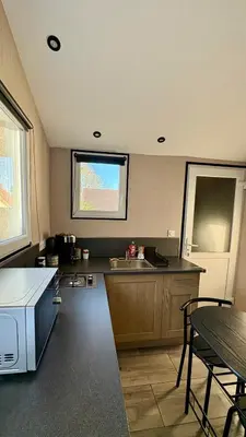 Cuisine ou kitchenette dans l'établissement Studio Prenois