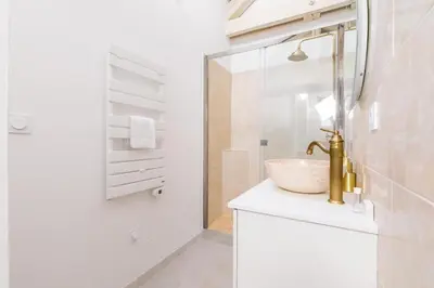 Salle de bains dans l'établissement Le Turgot - Charme et détente