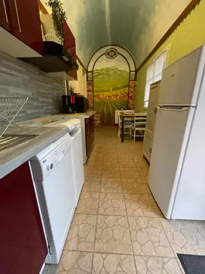 Cuisine ou kitchenette dans l'établissement Le Caveau de Vergisson