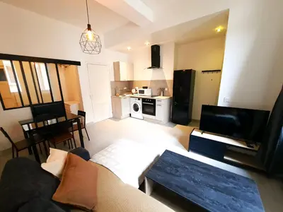 Cuisine ou kitchenette dans l'établissement Le Buffon - Apt 2 Personnes, 1 ch, Centre ville