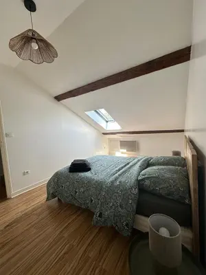 Un ou plusieurs lits dans un hébergement de l'établissement Duplex hyper centre Saint-Vit!