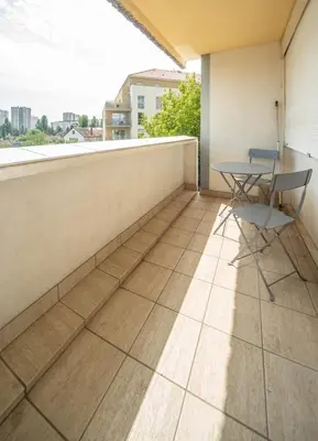 Balcon ou terrasse dans l'établissement Le Ptit Stop