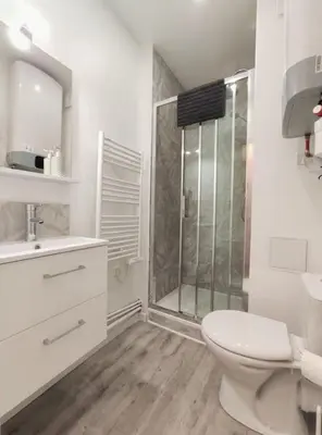 Salle de bains dans l'établissement Logement COSY proche centre-ville - WiFi
