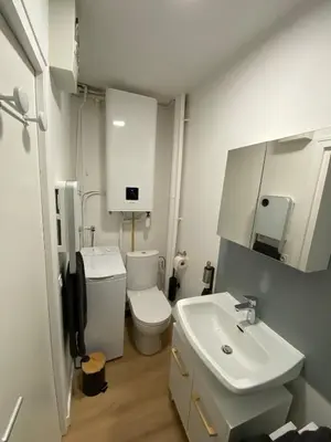 Salle de bains dans l'établissement Appartement au coeur de Dole