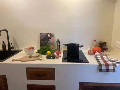 Cuisine ou kitchenette dans l'établissement Appartement pour 2 personnes, gîte La Loba