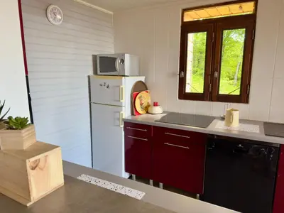 Cuisine ou kitchenette dans l'établissement Chalet Panoramique