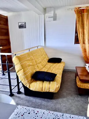 Coin salon dans l'établissement Chalet Panoramique