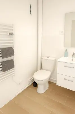 Salle de bains dans l'établissement Le Botanic - Appartement de charme à Digoin
